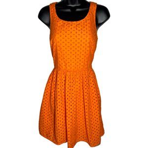 Old Navy Bright Orange Eyelet Dress Sz 2